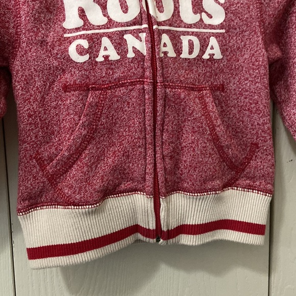 Roots Red Hoodie with Cabin Sleeves - Picture 3 of 7
